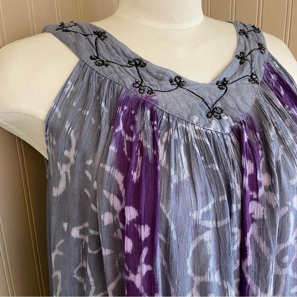 Made in India Boho Hippie Purple Grey Hippie Top Women’s Size One Size - Picture 2 of 7